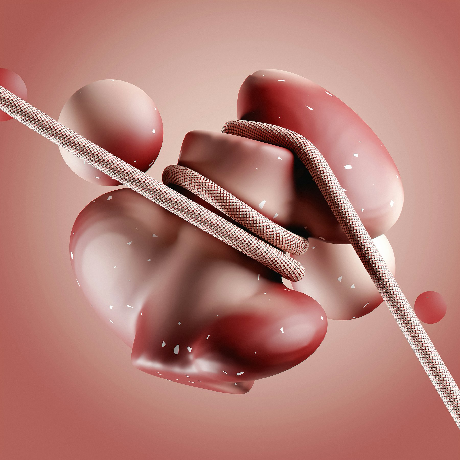Illustration of a catheter inside a blood vessel